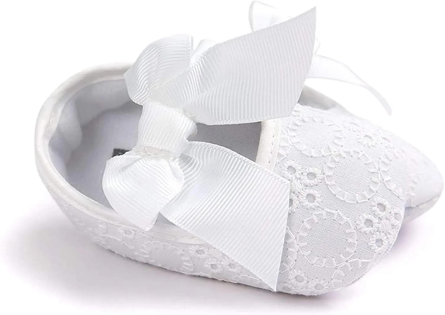 EnJoCho Baby Girl Fashion Embroidered Shoes Soft Sole Toddler Shoes Bow Princess Shoes Infant Crib Shoes for First Walkers