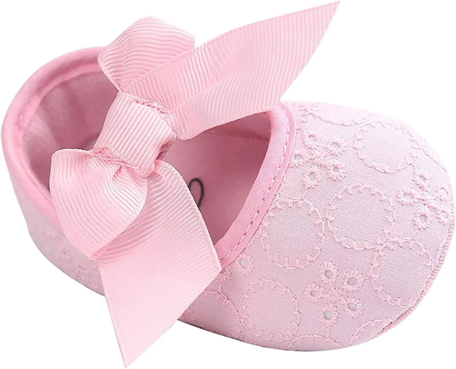 EnJoCho Baby Girl Fashion Embroidered Shoes Soft Sole Toddler Shoes Bow Princess Shoes Infant Crib Shoes for First Walkers