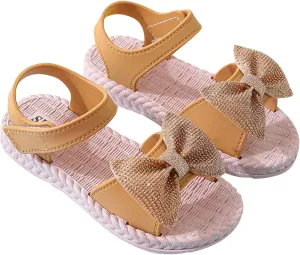 EnJoCho Baby Sandals,Newborn Baby Girls Boys Roman Shoes Sandals First Walkers Soft Sole Shoes for 0-18Months Toddler (Yellow #22TY, 4.5-5 Years)