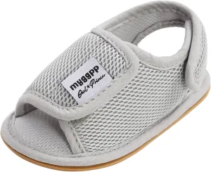 EnJoCho Baby Shoes,Baby Girls Boys Mesh Shoes Sandals Soft Non-Slip Rubber Sole Flat Walking Shoes for 0-18Months (Gray-03#, 13-18M)