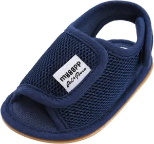 EnJoCho Baby Shoes,Baby Girls Boys Mesh Shoes Sandals Soft Non-Slip Rubber Sole Flat Walking Shoes for 0-18Months (Navy-03#, 12-12M)