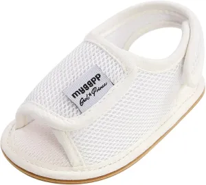 EnJoCho Baby Shoes,Baby Girls Boys Mesh Shoes Sandals Soft Non-Slip Rubber Sole Flat Walking Shoes for 0-18Months (White-03#, 13-18M)