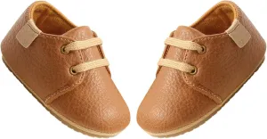 EnJoCho Infant Baby Girl Boy Leather Shoes Soft Sole Slippers Ankle Sneakers 0-15Months Toddler Grib Shoes First Walkers (Coffee-06#E, 6-9Months)