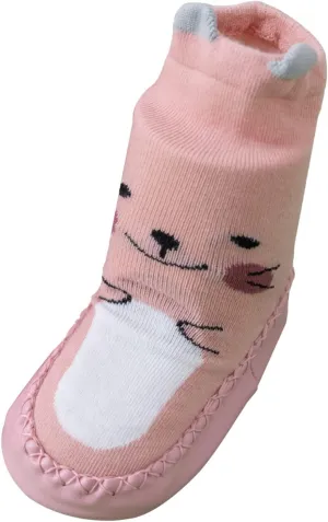 EnJoCho Infant Toddler Shoes Soft Sole Toddler Shoes Cartoon Print Breathable Non Slip Socks Socks Casual Shoes (Pink, 12 Months)
