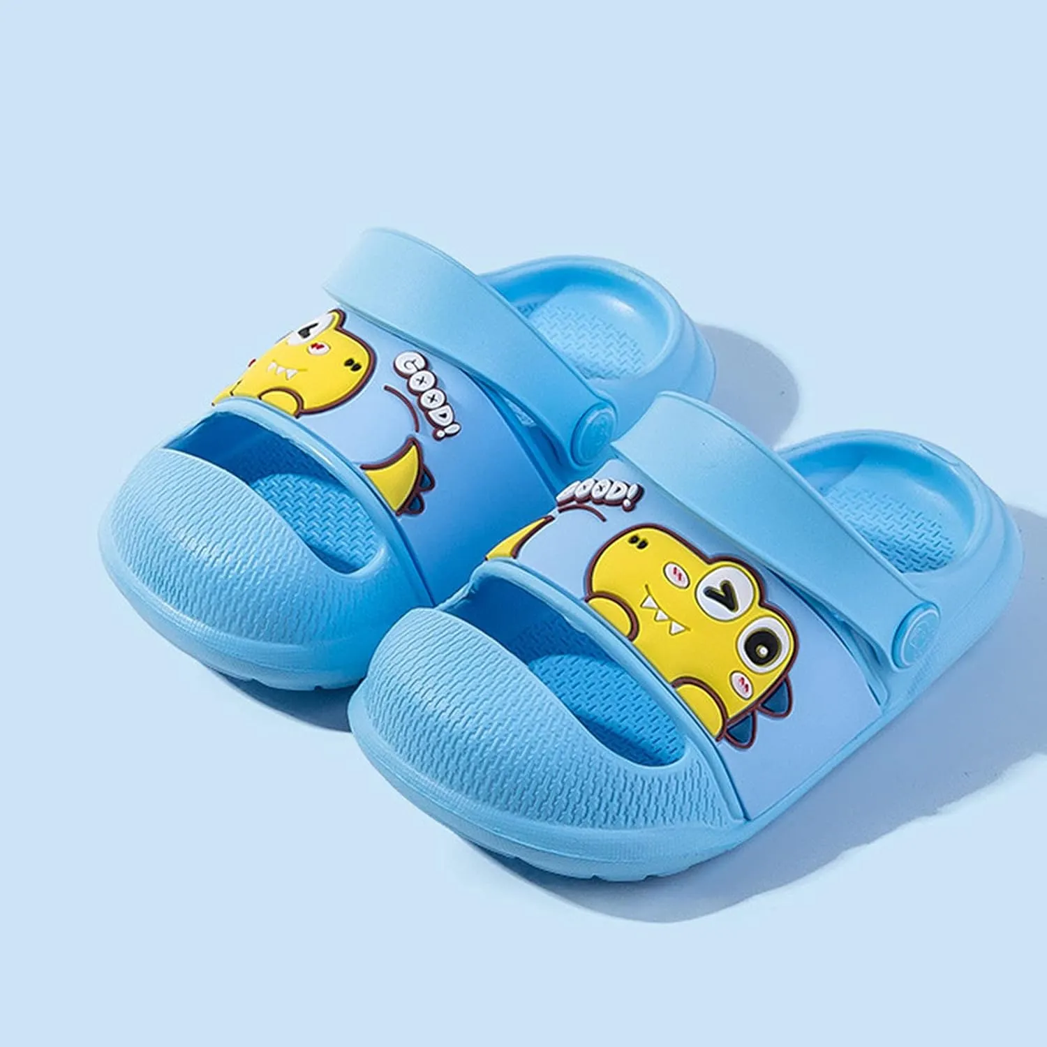 EnJoCho Sandals for Girls and Boys,Baby Cartoon Non-Slip Slippers Shower Slipper EVA Soft Sole Sandals House Casual Shoes (Blue-06#A, 2-3 Years)
