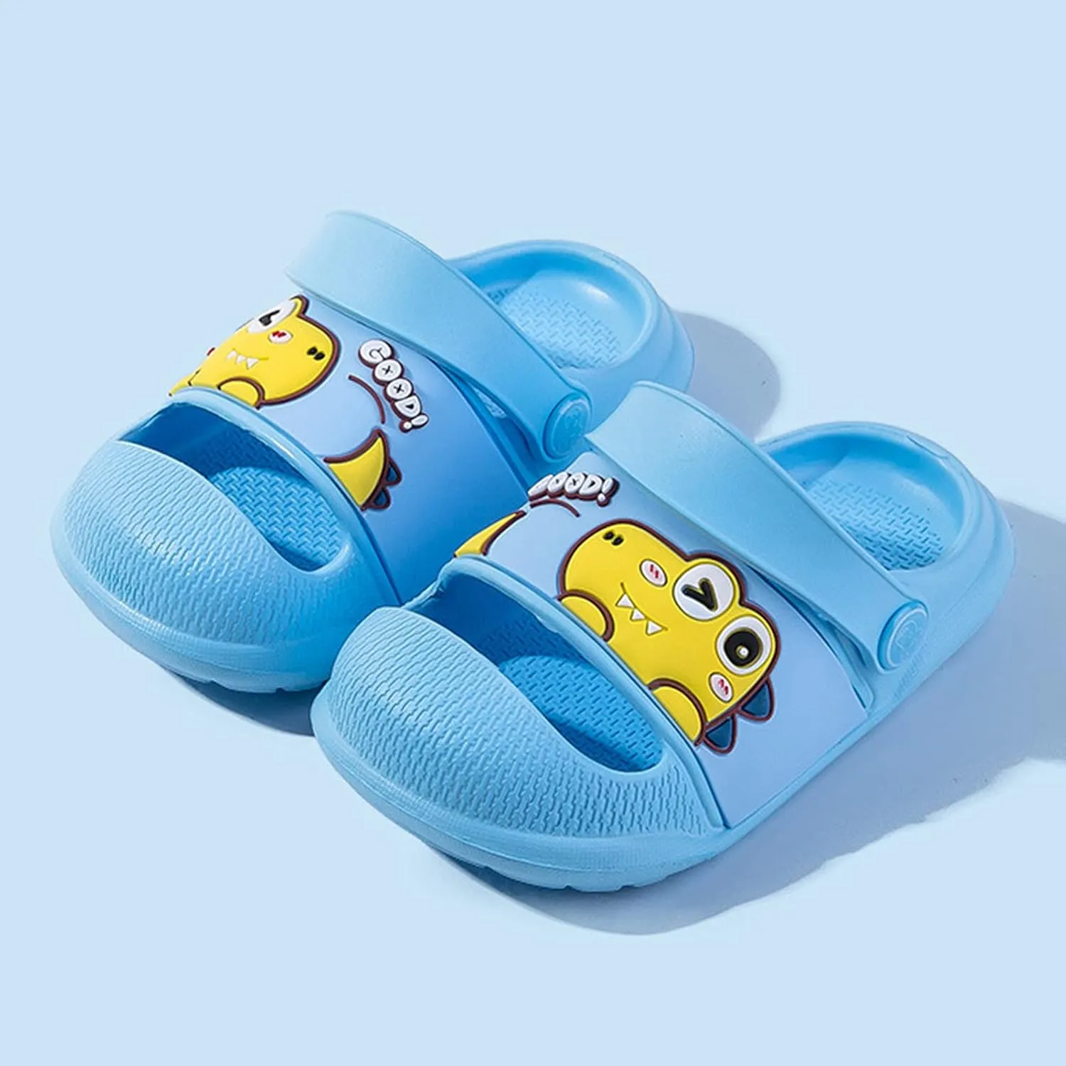 EnJoCho Sandals for Girls and Boys,Baby Cartoon Non-Slip Slippers Shower Slipper EVA Soft Sole Sandals House Casual Shoes (Blue-06#A, 2-3 Years)