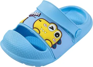 EnJoCho Sandals for Girls and Boys,Baby Cartoon Non-Slip Slippers Shower Slipper EVA Soft Sole Sandals House Casual Shoes (Blue-06#A, 2-3 Years)