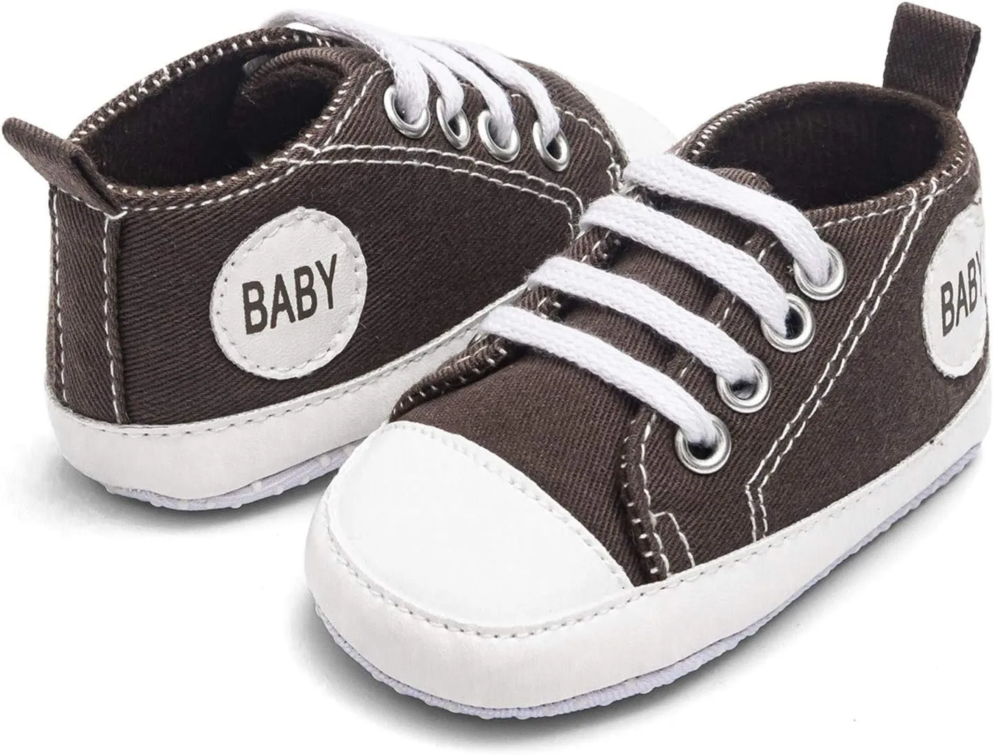 EnJoCho Shoe for Baby,0-1Years Soft Sole Baby Toddler Shoes Baby Indoor Shoes Breathable Sport Running Shoes Sneakers (Coffee-7#, 0-3Months)
