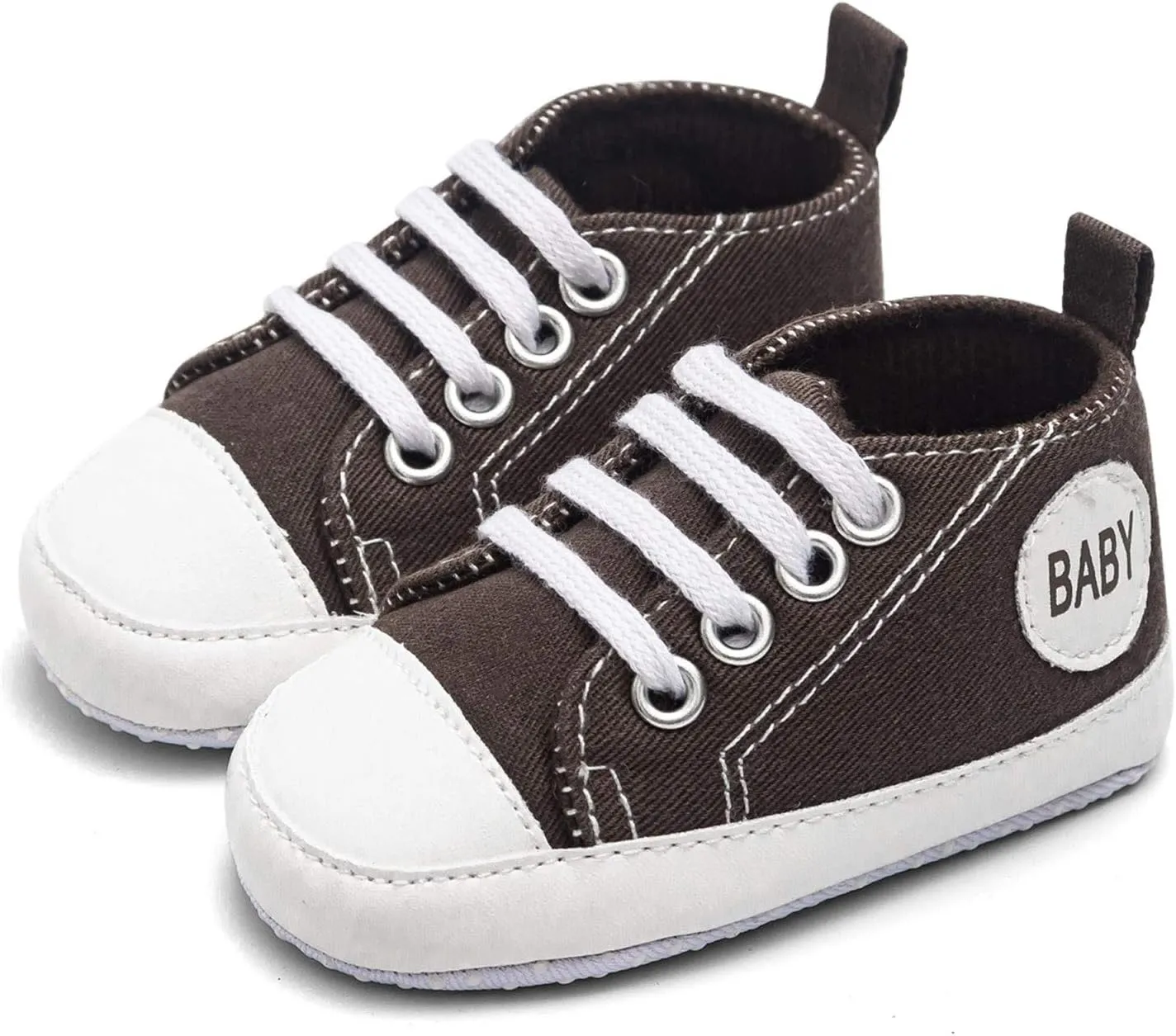 EnJoCho Shoe for Baby,0-1Years Soft Sole Baby Toddler Shoes Baby Indoor Shoes Breathable Sport Running Shoes Sneakers (Coffee-7#, 0-3Months)