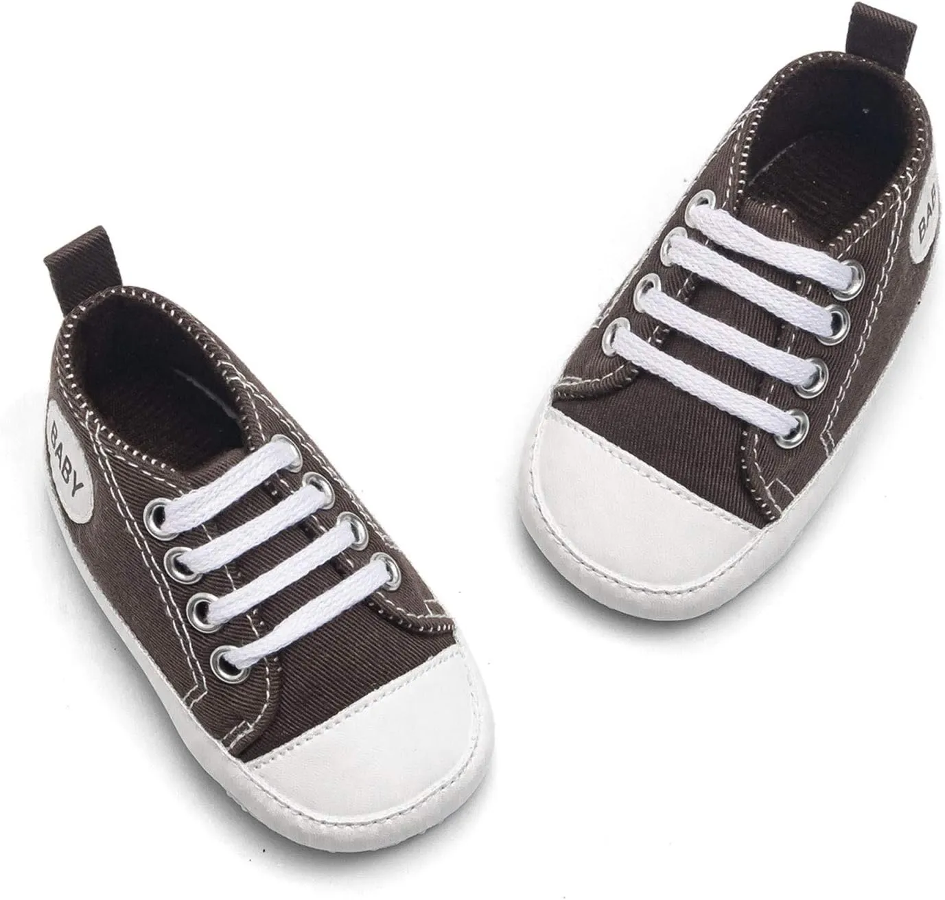 EnJoCho Shoe for Baby,0-1Years Soft Sole Baby Toddler Shoes Baby Indoor Shoes Breathable Sport Running Shoes Sneakers (Coffee-7#, 0-3Months)