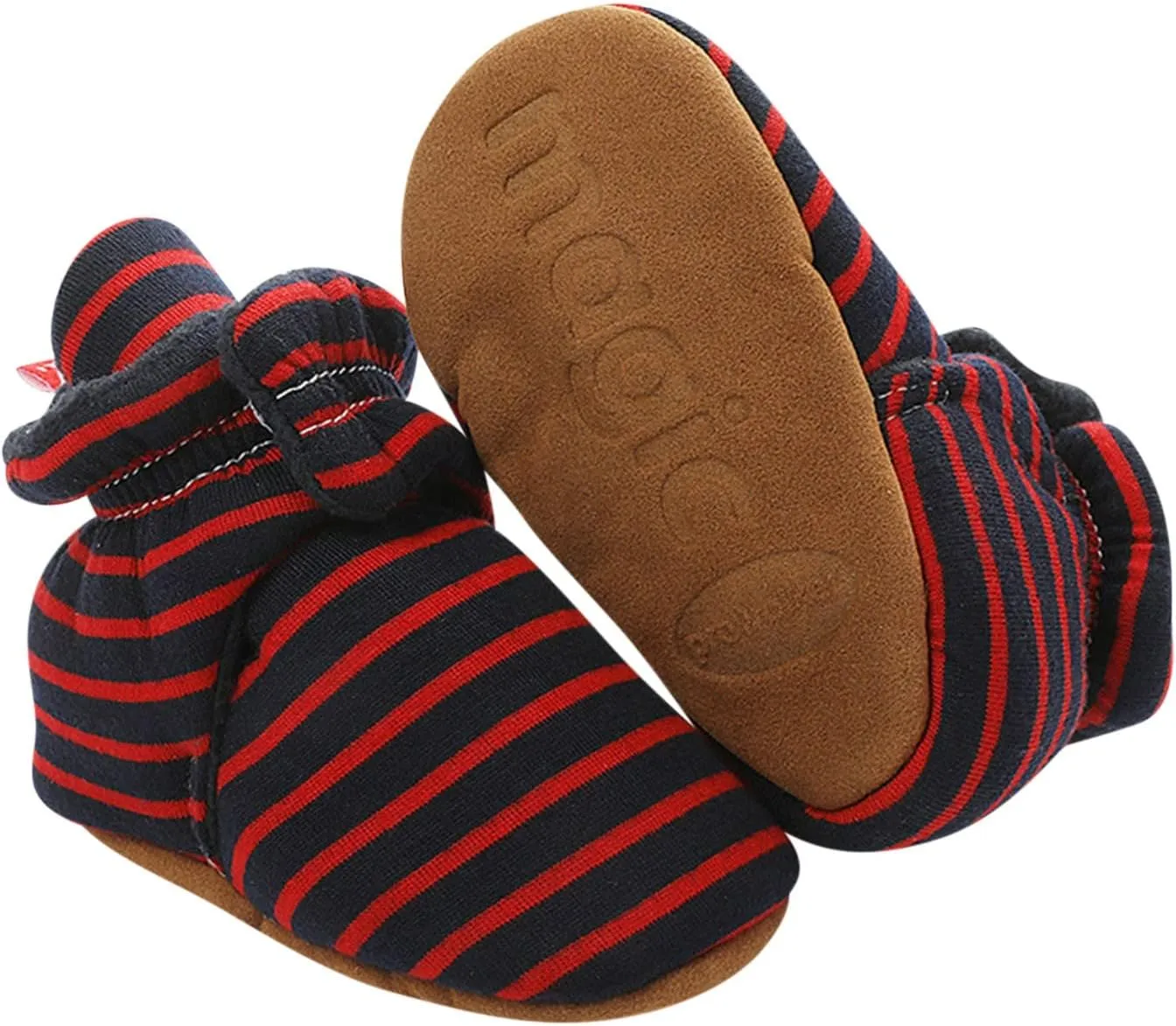 EnJoCho Toddler Winter Warm Cozy Prewalker Socks Baby Cotton Booties Newborn Soft Sole Infant Fleece Boots Non-Slip Crib Shoes