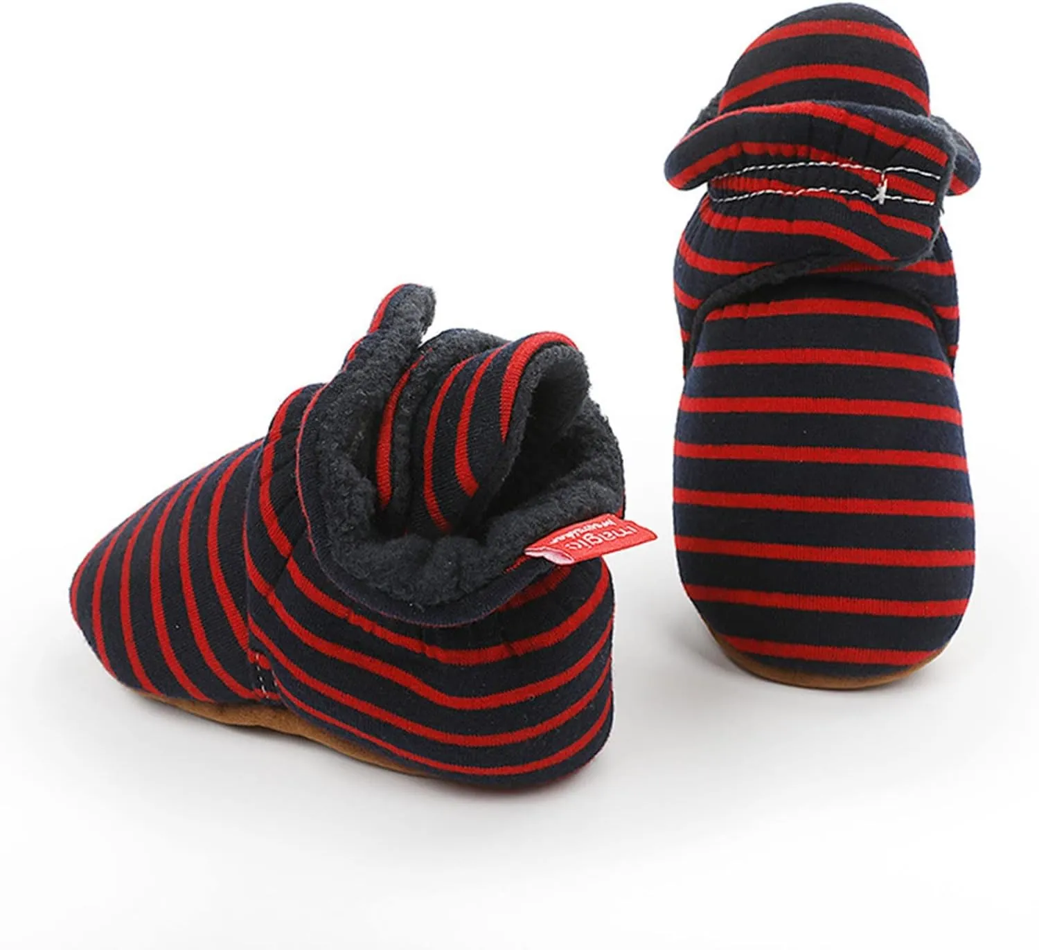 EnJoCho Toddler Winter Warm Cozy Prewalker Socks Baby Cotton Booties Newborn Soft Sole Infant Fleece Boots Non-Slip Crib Shoes
