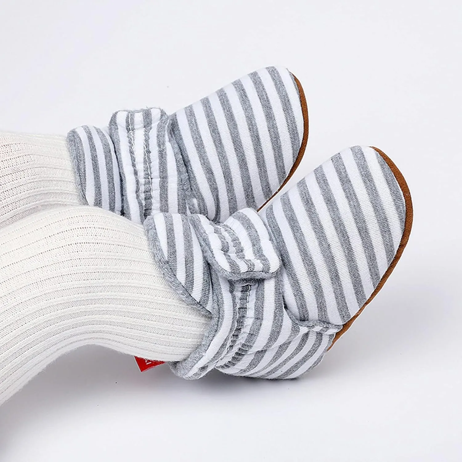 EnJoCho Toddler Winter Warm Cozy Prewalker Socks Baby Cotton Booties Newborn Soft Sole Infant Fleece Boots Non-Slip Crib Shoes