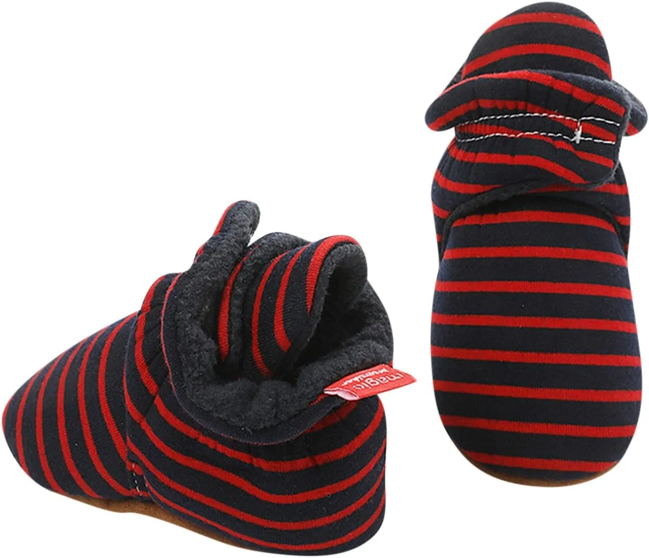 EnJoCho Toddler Winter Warm Cozy Prewalker Socks Baby Cotton Booties Newborn Soft Sole Infant Fleece Boots Non-Slip Crib Shoes