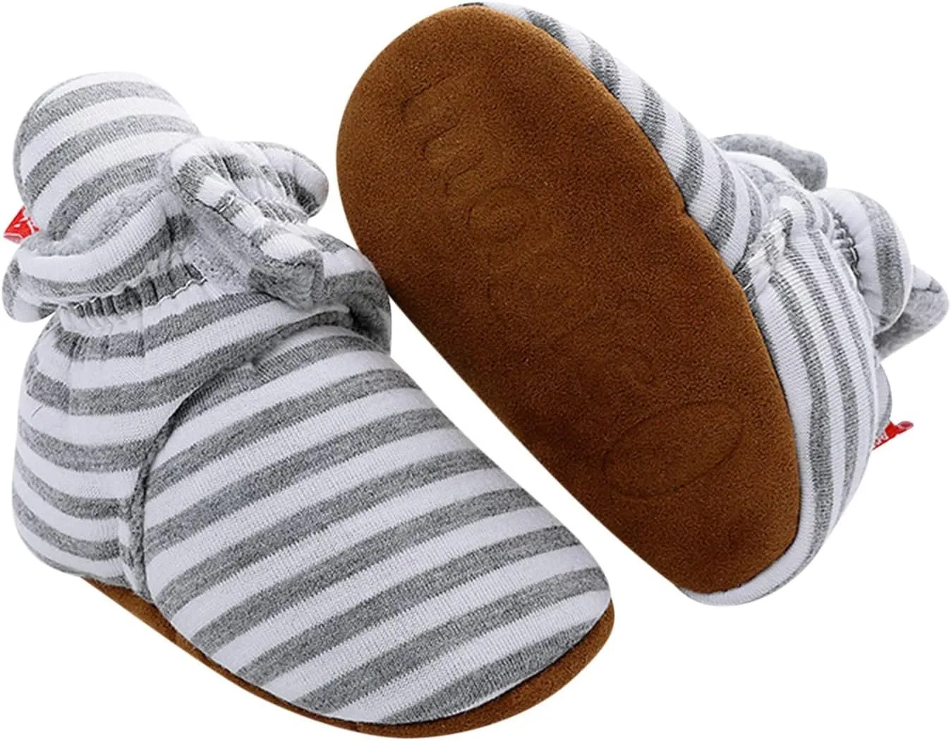 EnJoCho Toddler Winter Warm Cozy Prewalker Socks Baby Cotton Booties Newborn Soft Sole Infant Fleece Boots Non-Slip Crib Shoes