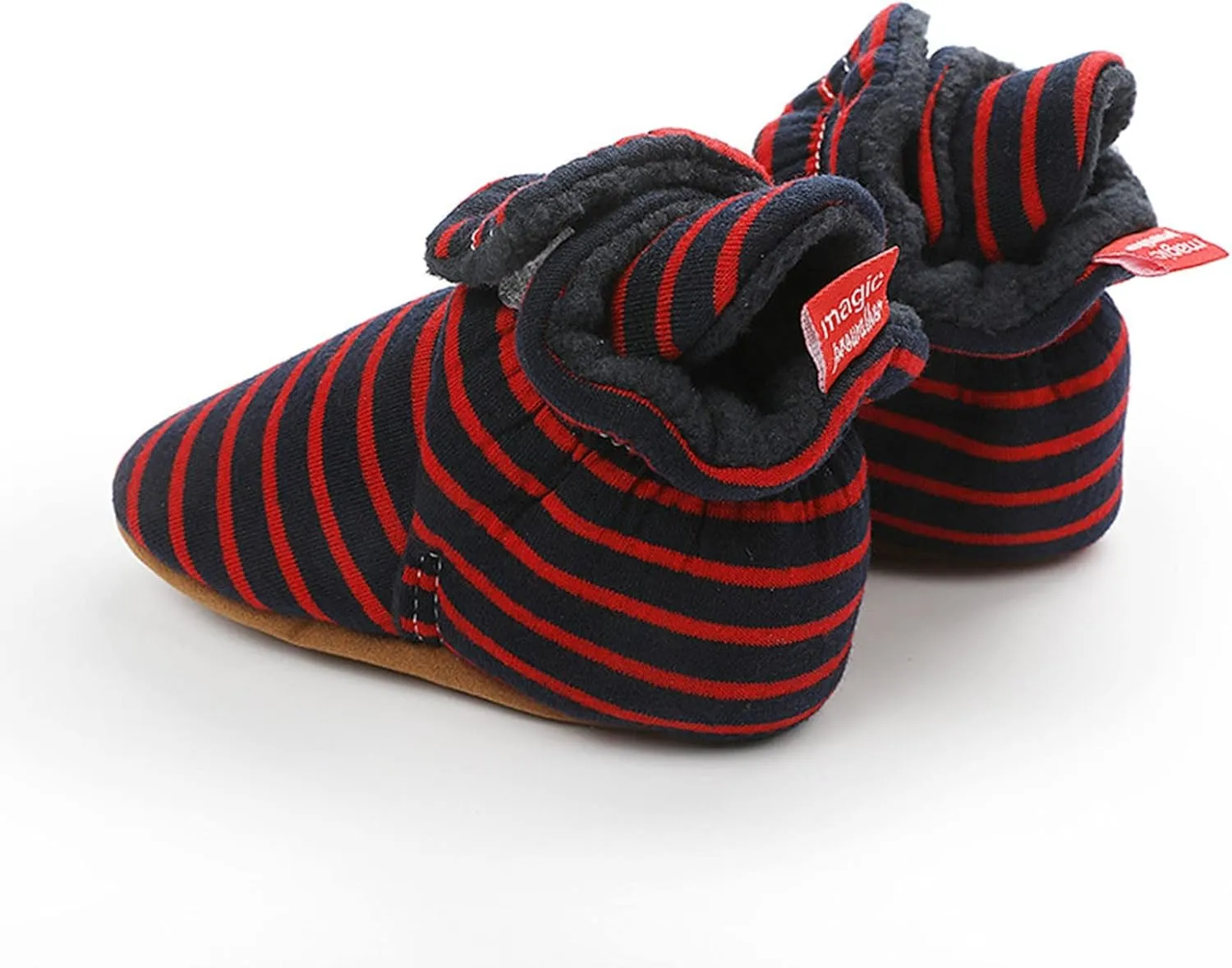 EnJoCho Toddler Winter Warm Cozy Prewalker Socks Baby Cotton Booties Newborn Soft Sole Infant Fleece Boots Non-Slip Crib Shoes