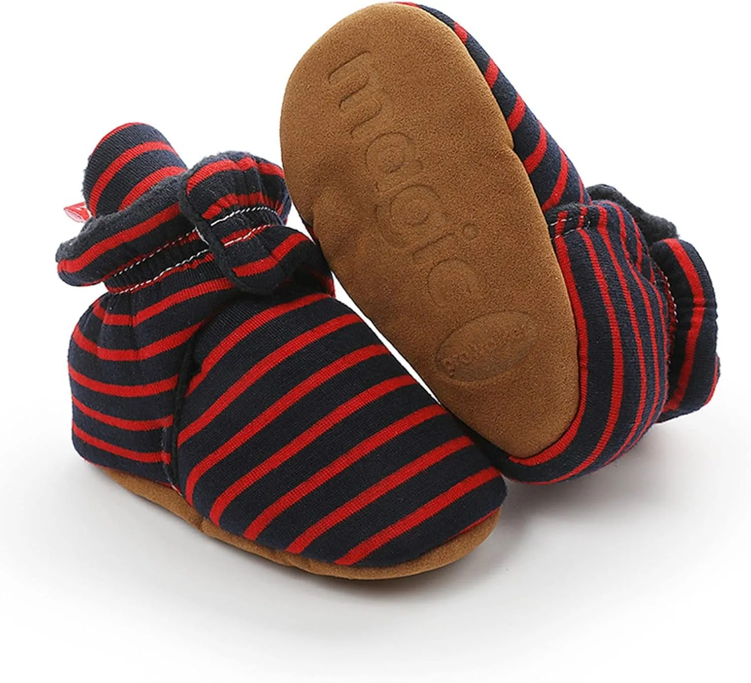 EnJoCho Toddler Winter Warm Cozy Prewalker Socks Baby Cotton Booties Newborn Soft Sole Infant Fleece Boots Non-Slip Crib Shoes