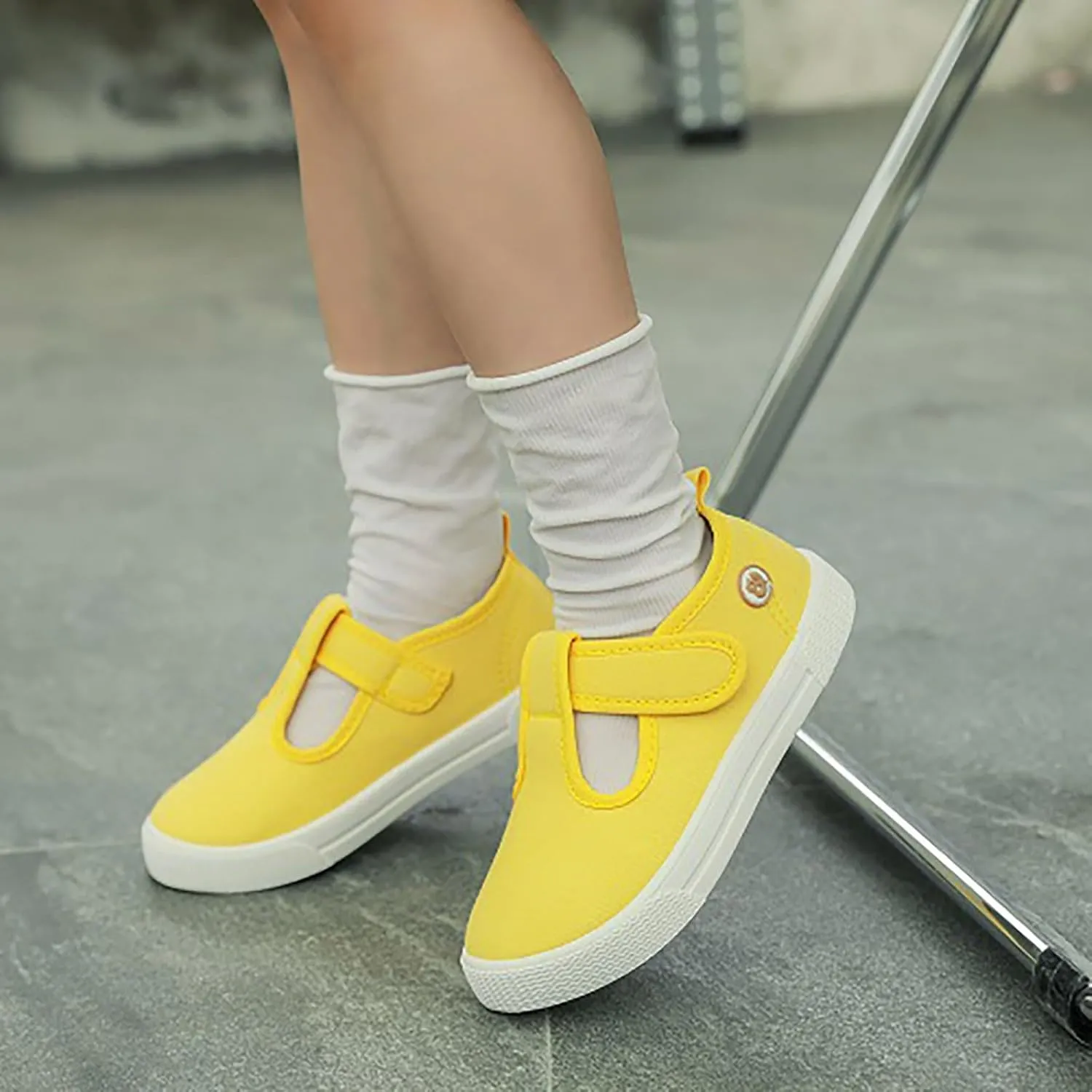 Fashion Canvas Toddler Baby Boy Girl Flat Shoes Canvas Shoes Baby Soft Sole Cotton Shoes with Adjustable Strap