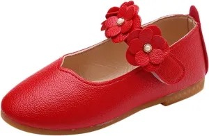 First Walking Shoes for Baby Girls Dance Flower Shoes Student Soft Solid Children Baby Girls Single Kid Baby Shoes Toddler Girl Walking Shoes 5