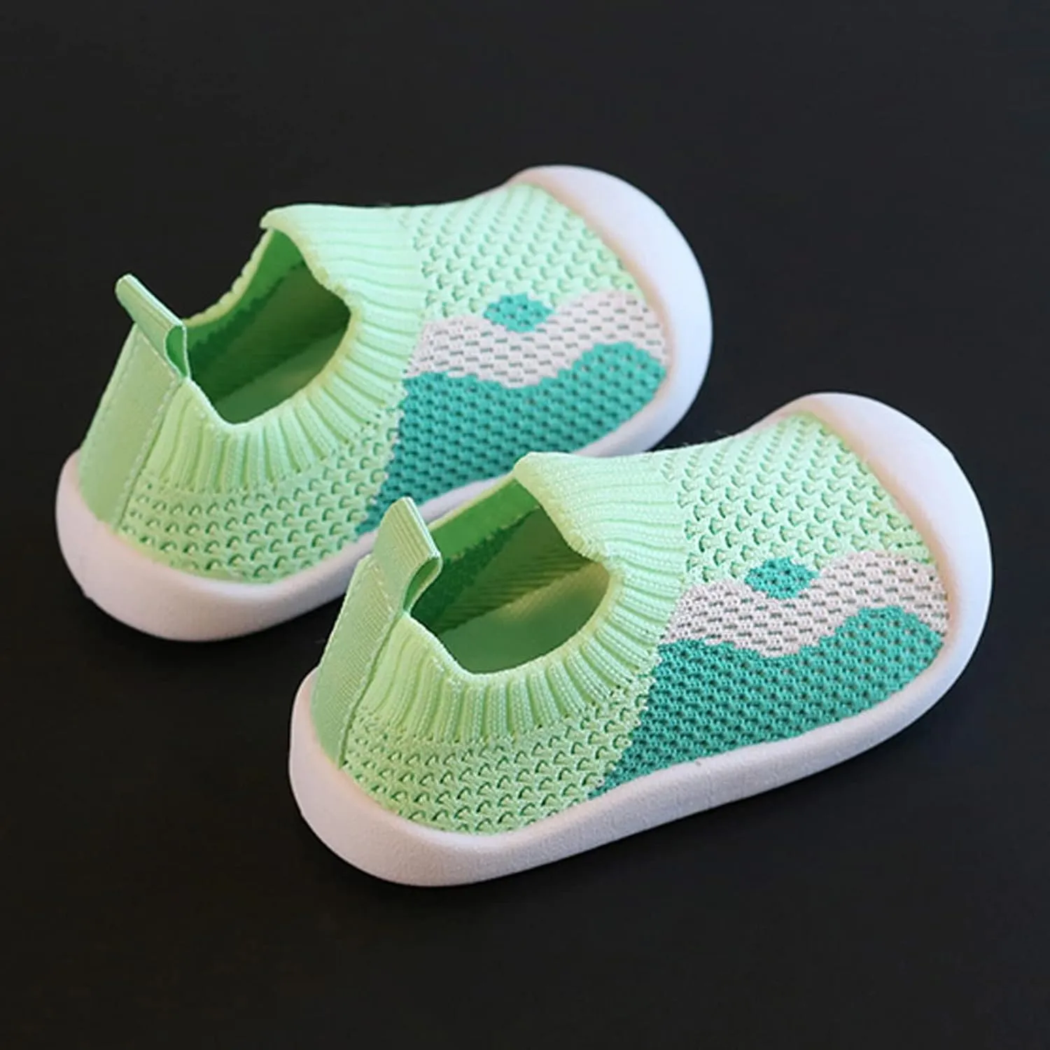 Generic Baby Sneakers Girls Boys Lightweight Breathable Mesh First Wlkers Shoes Casual Soft Bottom Slip On Sport Shoes