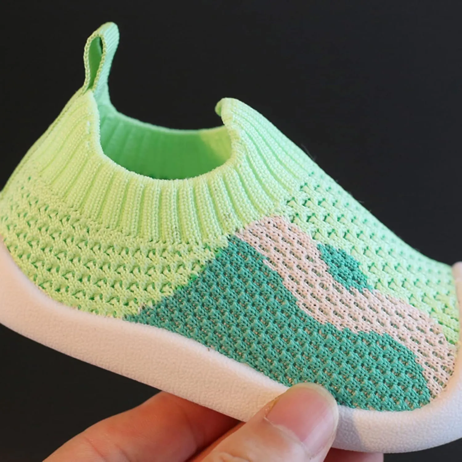 Generic Baby Sneakers Girls Boys Lightweight Breathable Mesh First Wlkers Shoes Casual Soft Bottom Slip On Sport Shoes