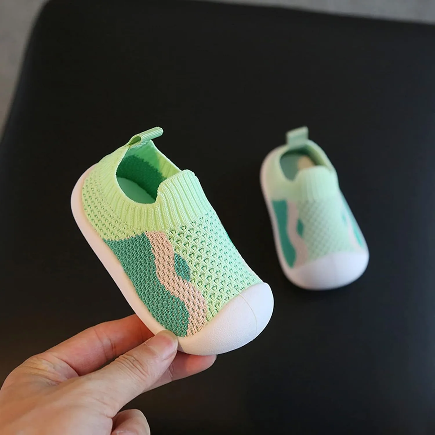 Generic Baby Sneakers Girls Boys Lightweight Breathable Mesh First Wlkers Shoes Casual Soft Bottom Slip On Sport Shoes