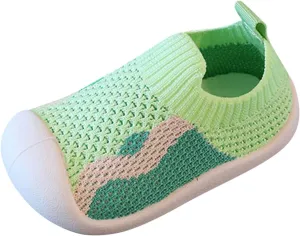 Generic Baby Sneakers Girls Boys Lightweight Breathable Mesh First Wlkers Shoes Casual Soft Bottom Slip On Sport Shoes