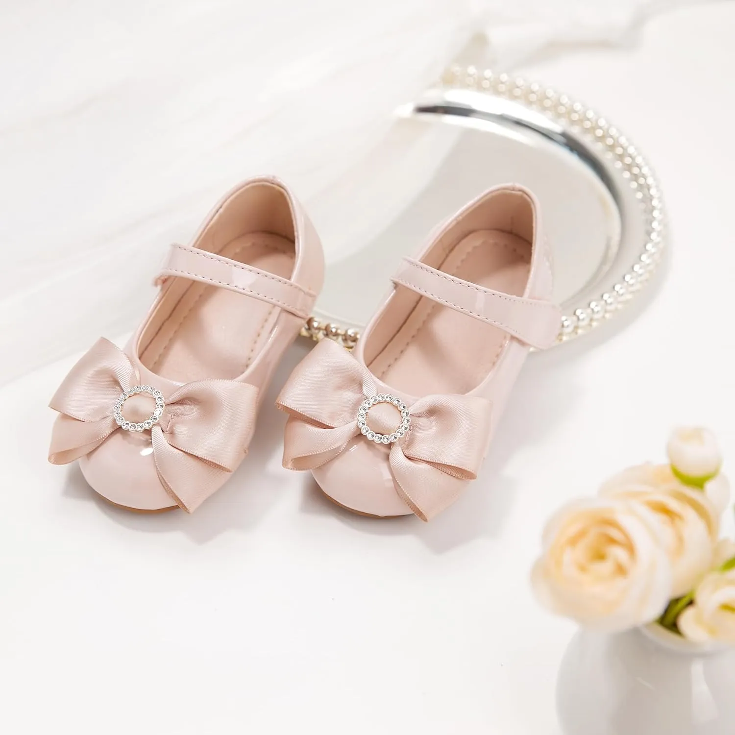 GINFIVE Toddler Girls Dress Shoes Mary Janes Ballerina Flats for Girls Shoes Toddler