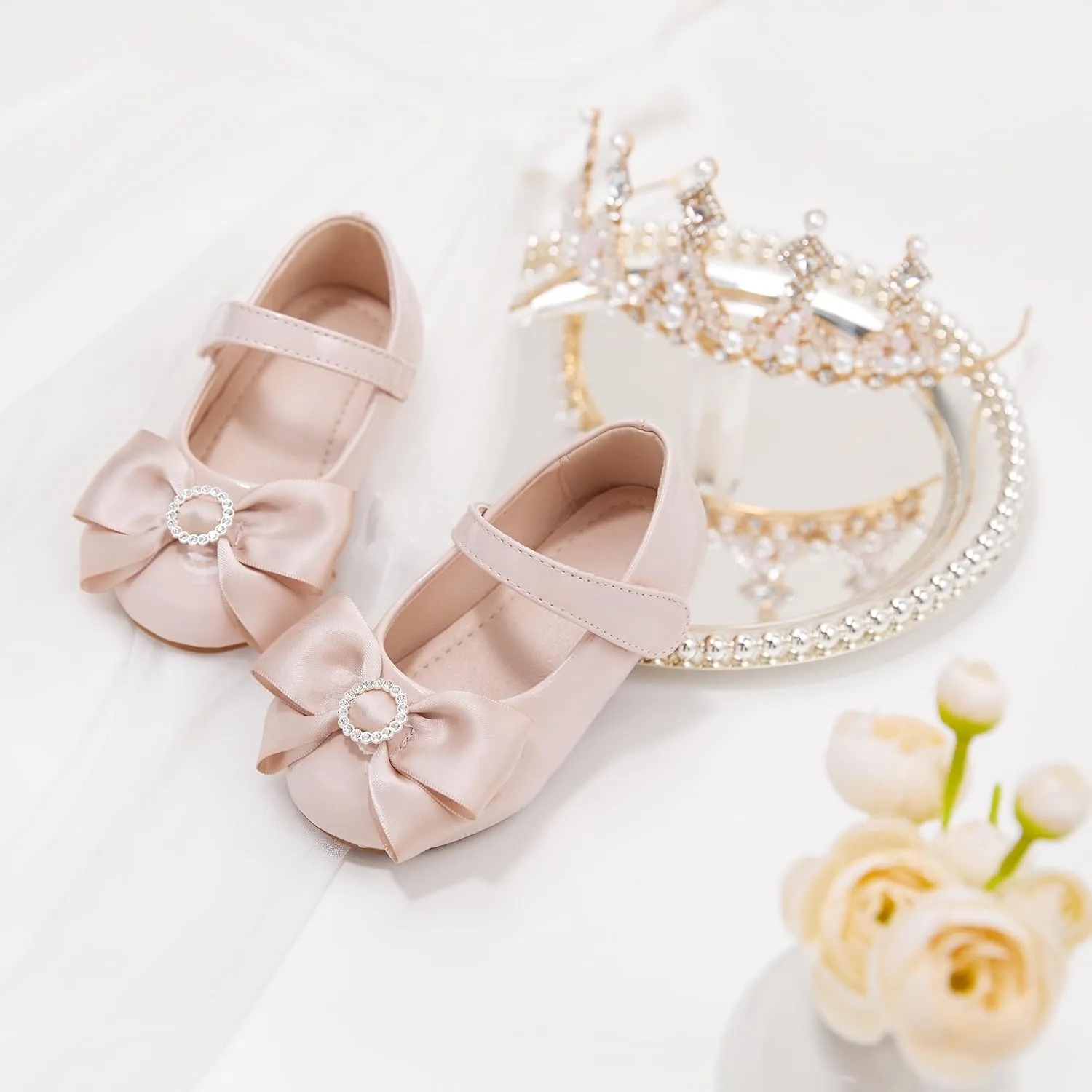 GINFIVE Toddler Girls Dress Shoes Mary Janes Ballerina Flats for Girls Shoes Toddler
