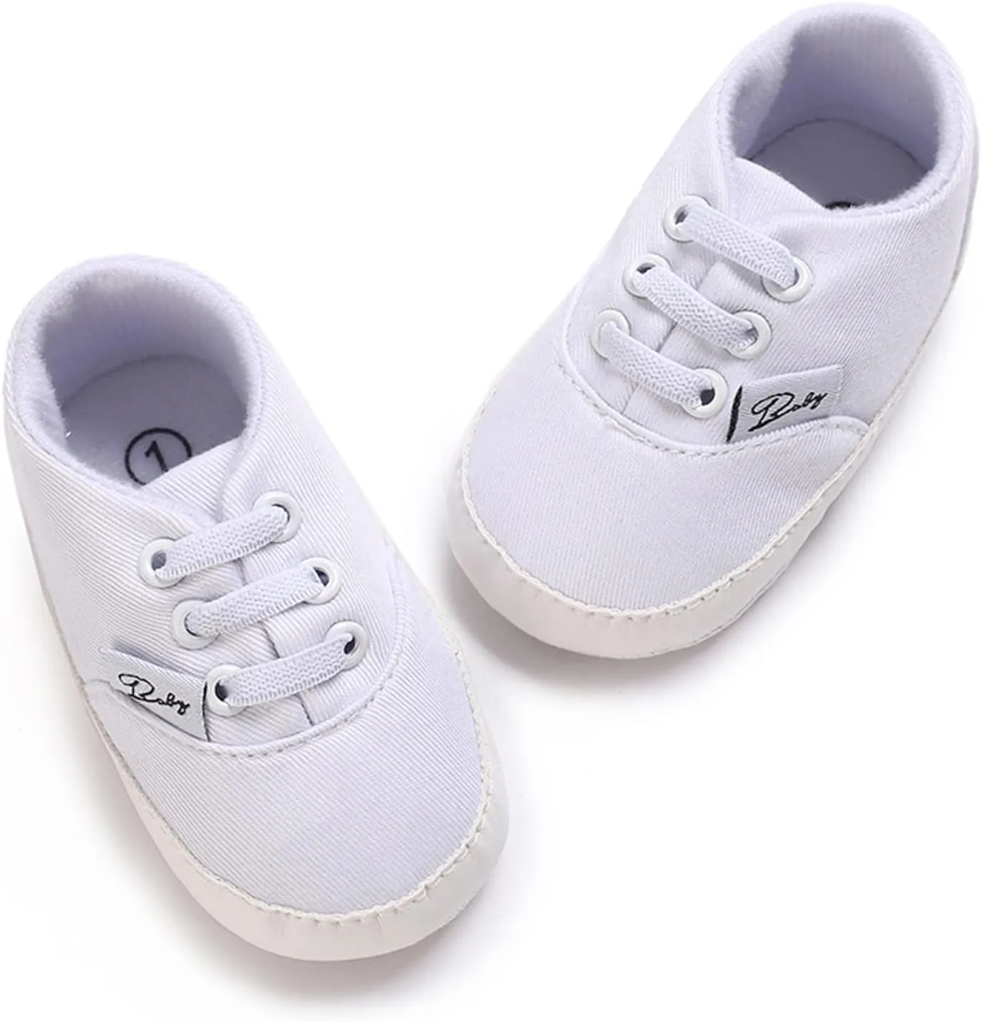 Girls Cheer Shoes Baby Girls Boys Shoes Soft Anti-Slip Sole Newborn First Walkes High Top Canvas Denim Unisex Infant