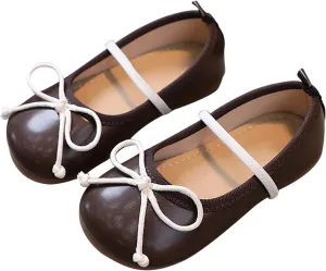 Girls Dress Shoes Flower Girl Shoes Mary Jane Ballet Flats Bow Wedding Party Communion Shoes Baby Dress Shoes Girl