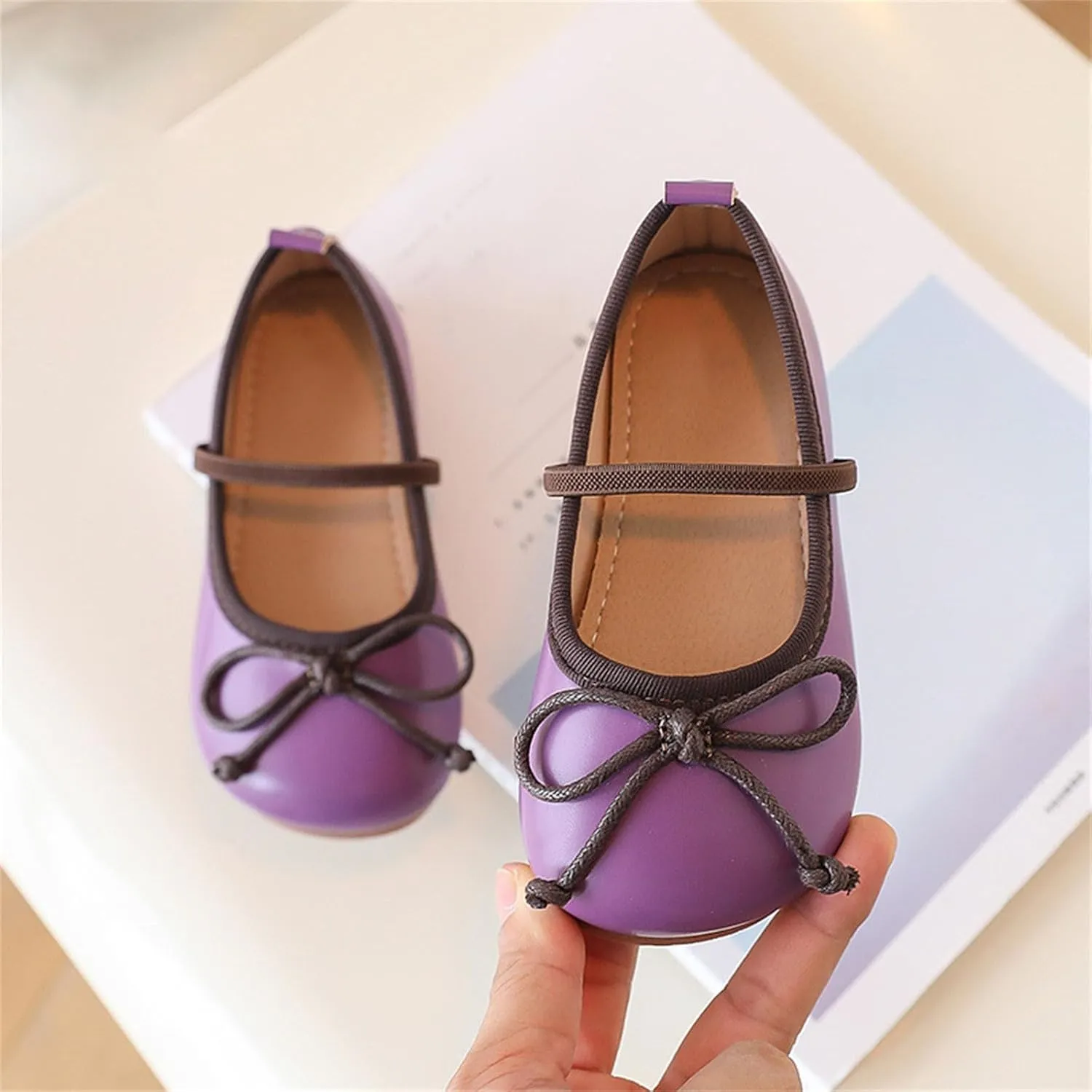 Girls Dress Shoes Flower Girl Shoes Mary Jane Ballet Flats Bow Wedding Party Communion Shoes Baby Dress Shoes Girl