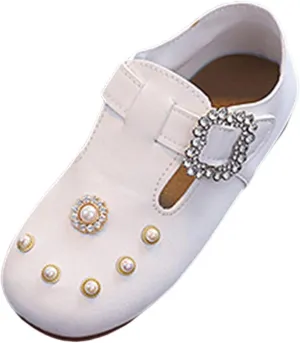 Girls Dress Shoes Glitter Pumps Sequins Bowknot Soft Sole Dance Shoes Vintage Summer Sandals for Wedding Party Kids
