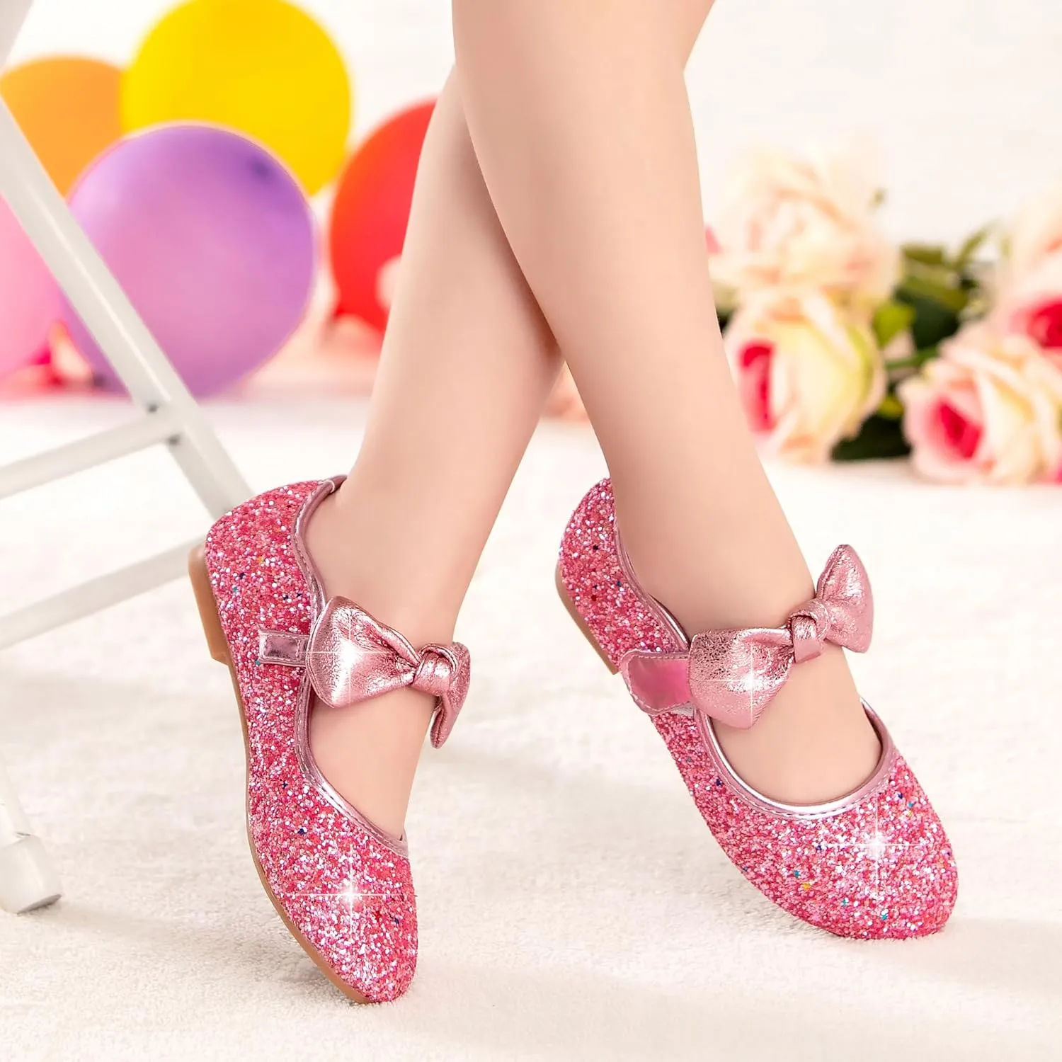 Girls Dress Shoes Toddler Girl Flats Low Heel Princess Wedding Shoes for Little Big Kids