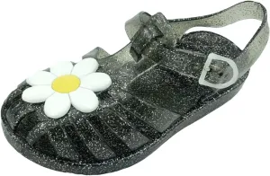 Girls Jelly Sandals Summer Princess Dress Flats Kids Soft Sole Breathable Water Proof Flower Pattern Walking Shoes