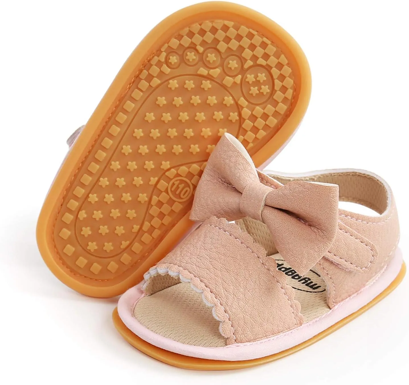 Girls Non-Slip Walking Shoes Baby Bow Boys Sandals Rubber Flat Soft Summer Sole Baby Shoes Baby Girl Boots