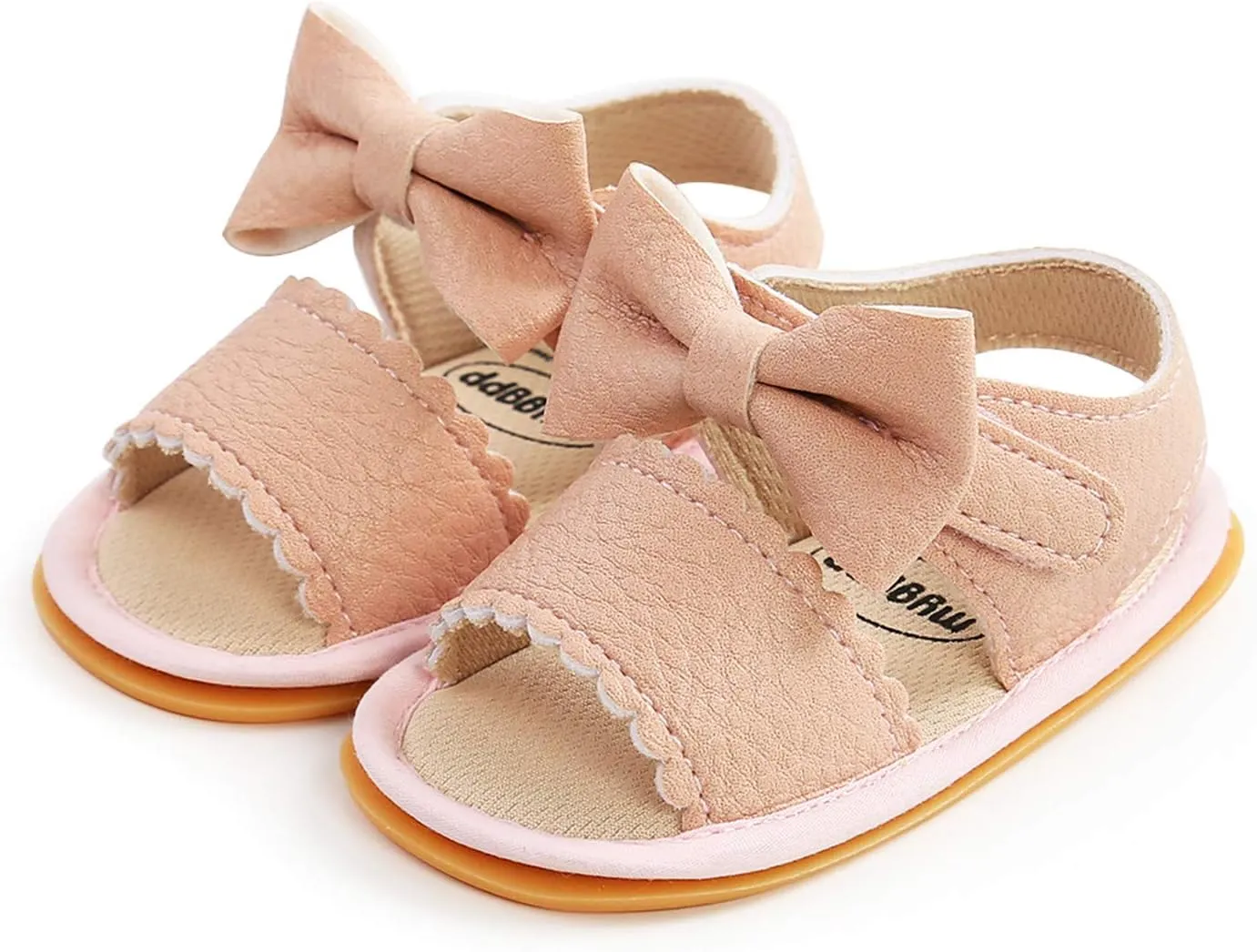 Girls Non-Slip Walking Shoes Baby Bow Boys Sandals Rubber Flat Soft Summer Sole Baby Shoes Baby Girl Boots