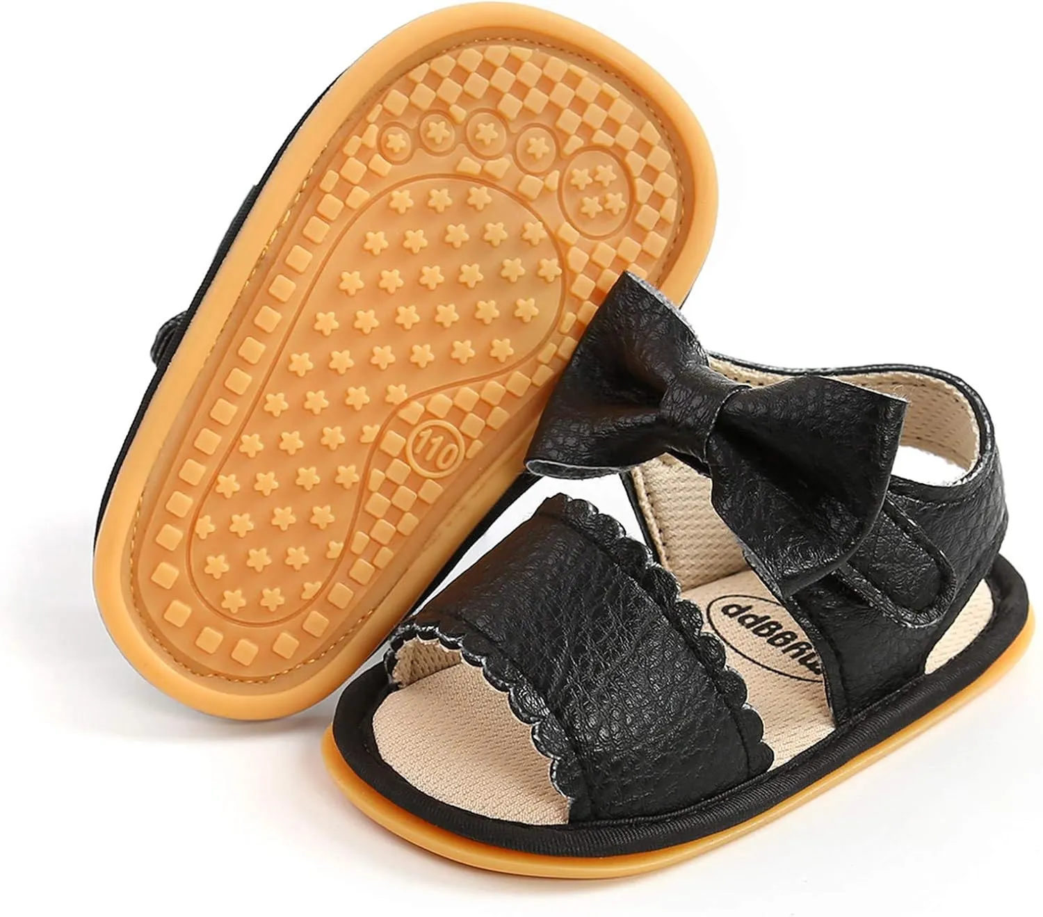 Girls Non-Slip Walking Shoes Baby Bow Boys Sandals Rubber Flat Soft Summer Sole Baby Shoes Baby Girl Boots