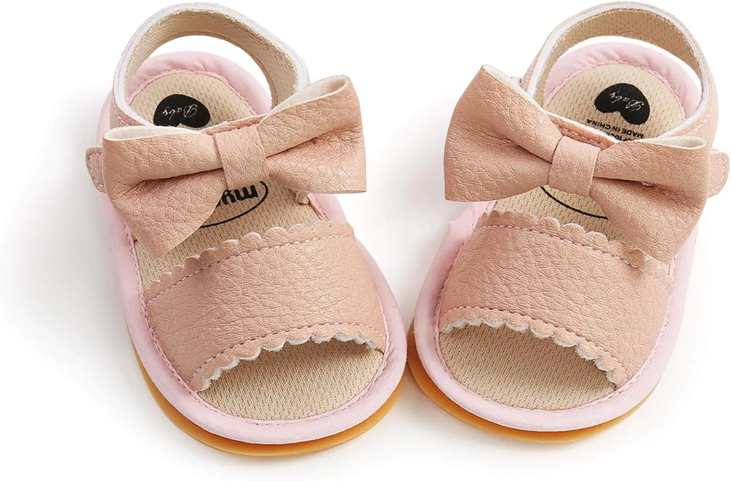 Girls Non-Slip Walking Shoes Baby Bow Boys Sandals Rubber Flat Soft Summer Sole Baby Shoes Baby Girl Boots