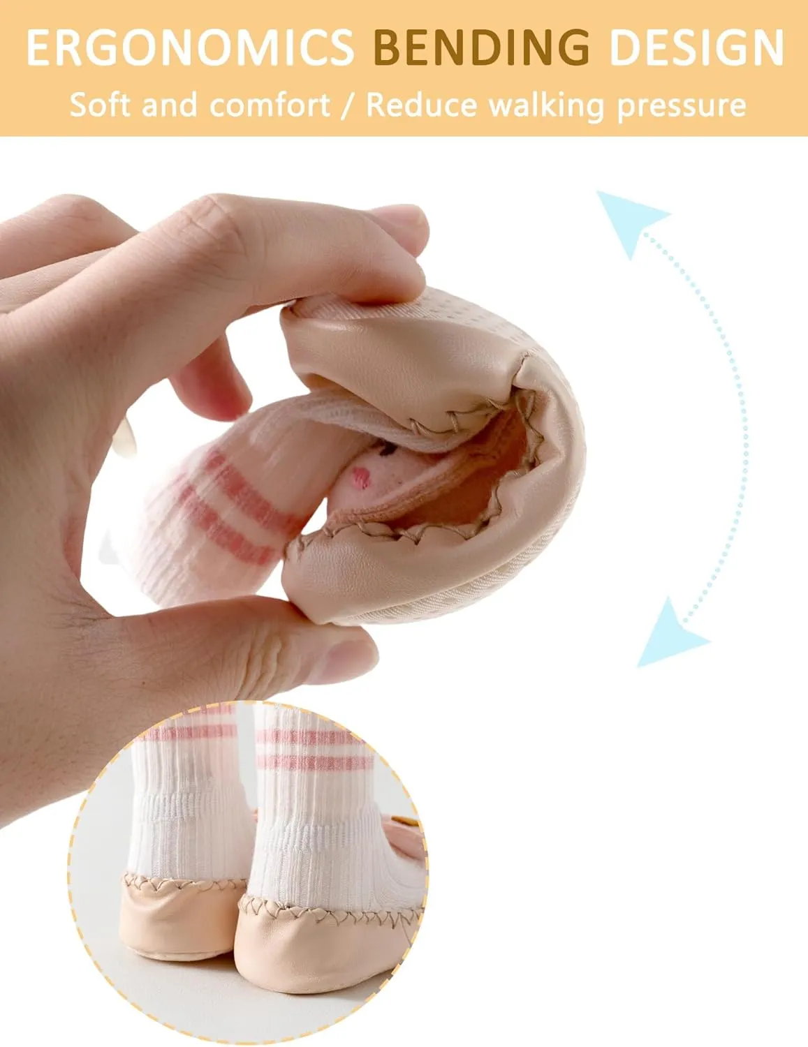 Happy Cherry Toddlers Anti-Skid Sock Shoes Baby Boys Girls First Walking Slippers Rubber Sole Indoor Slippers Shoes