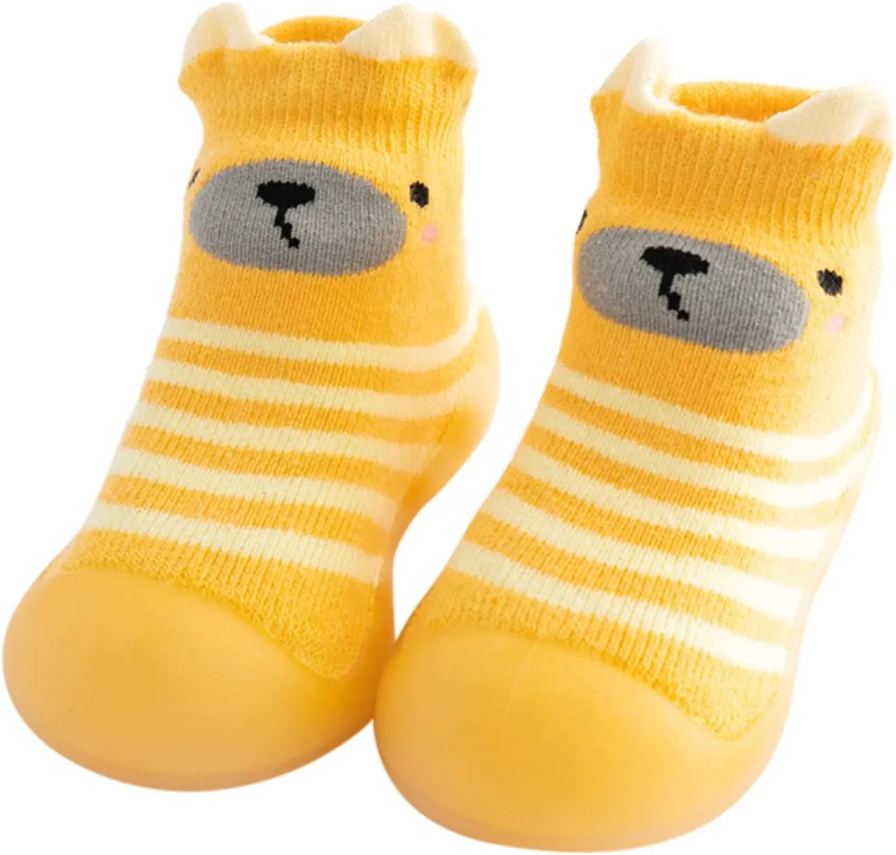 Hard Bottom Boys Slippers Kids Toddler Baby Boys Girls Solid Warm Knit Soft Sole Encounter Football Shoes