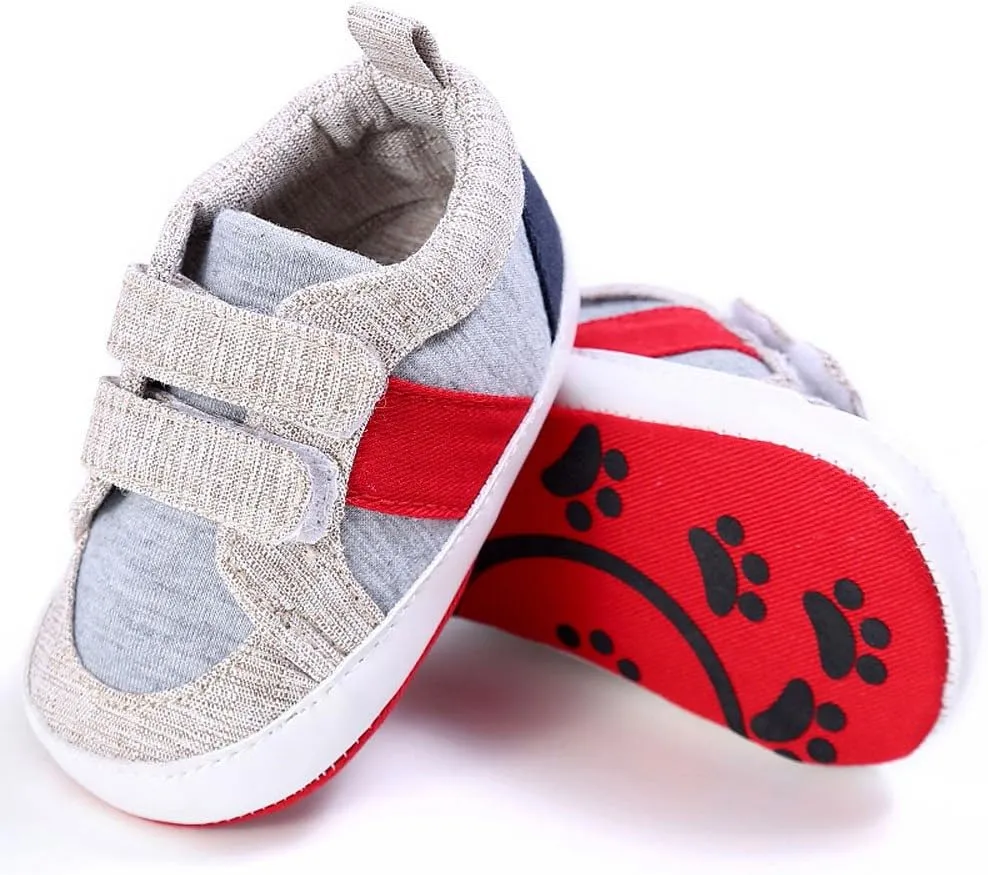 HHmei Baby Shoes Boy Girl Newborn Crib Soft Sole Shoe Sneakers Baby Sports Toddler Shoes (1/2/3)