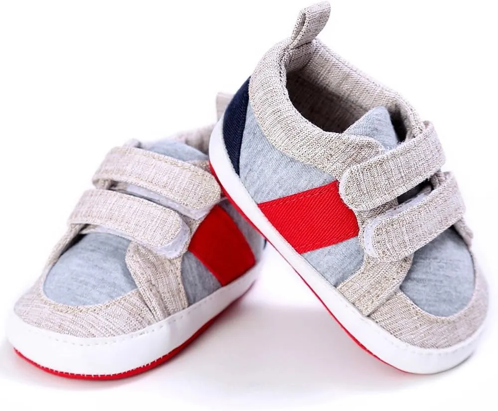 HHmei Baby Shoes Boy Girl Newborn Crib Soft Sole Shoe Sneakers Baby Sports Toddler Shoes (1/2/3)