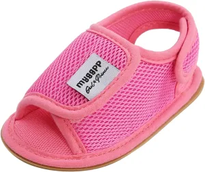 HIUARA Infant Baby Boys Girls Summer Beach Sandals Non Slip Soft Rubber Sole Toddler Outdoor Open-Toe First Walker Shoes