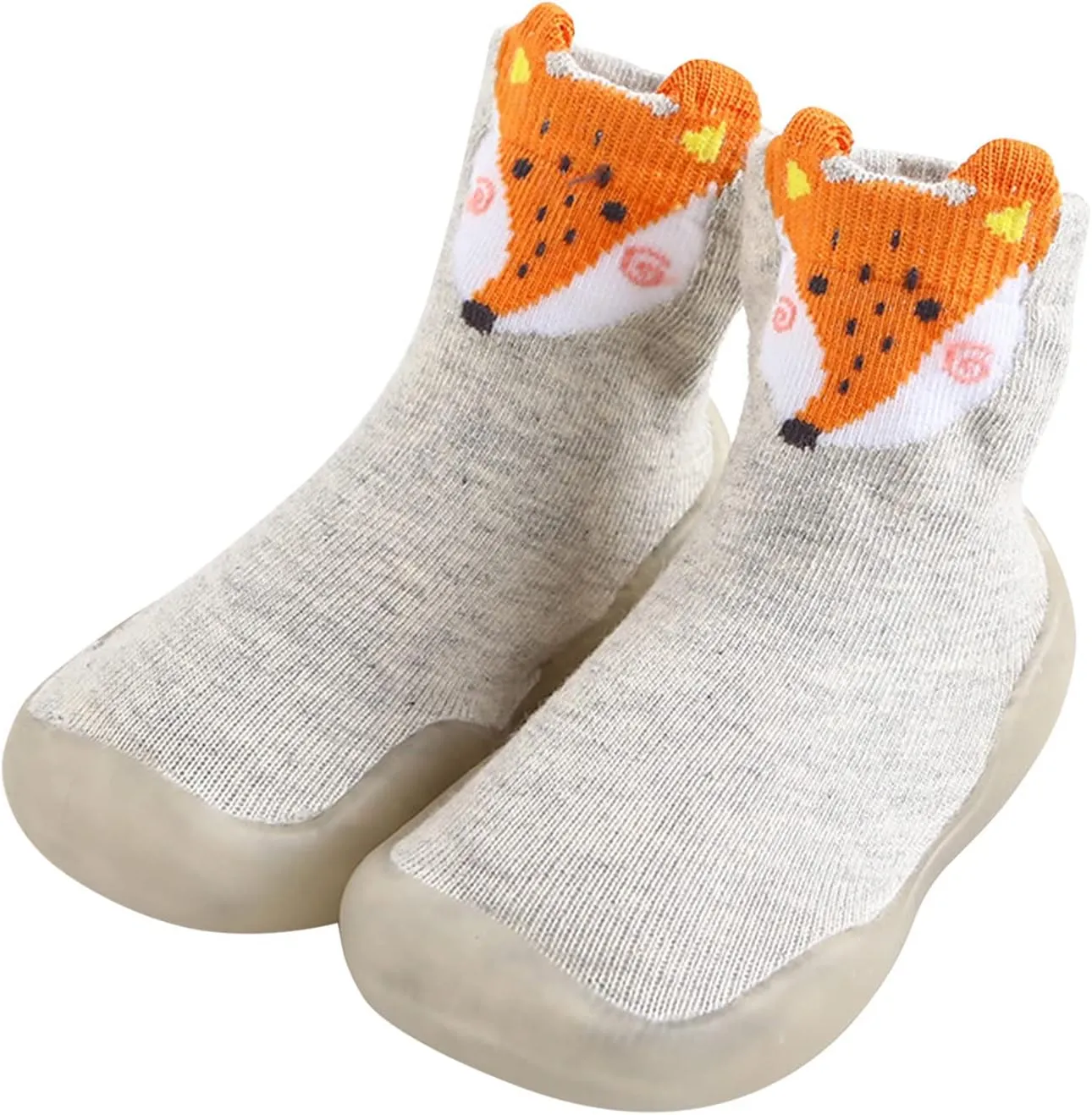 House Shoes for Toddler Toddler Baby Boys Girls Solid Warm Knit Soft Sole Rubber Shoe Socks Little Fuzzy