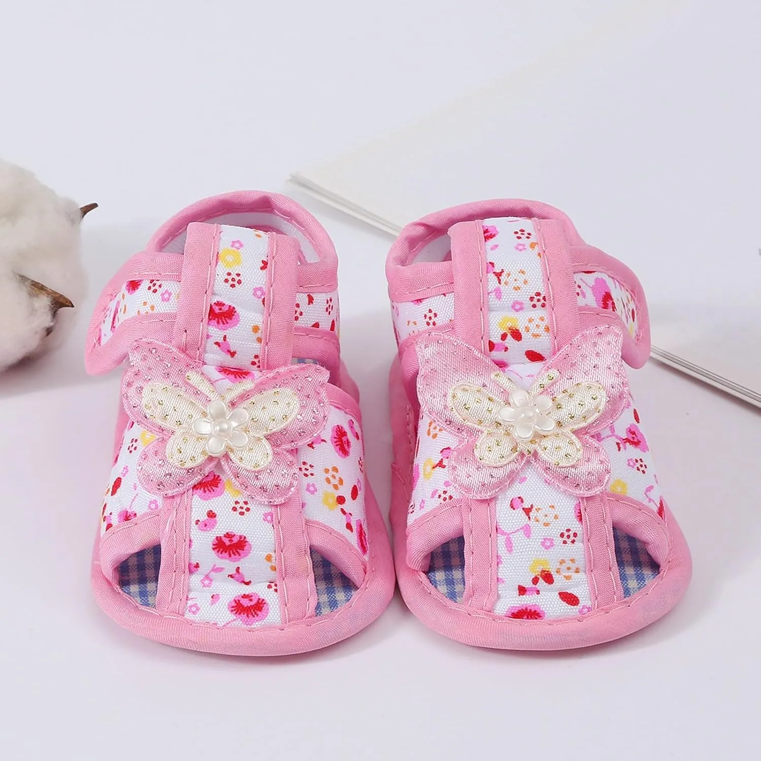 Infant Baby Girl Dress Shoes, Toddler First Walking Mary Jane Flats with Bowknot Non-Slip Soft Sole Wedding Shoes