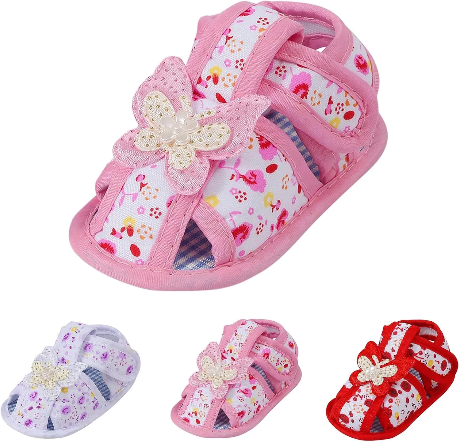 Infant Baby Girl Dress Shoes, Toddler First Walking Mary Jane Flats with Bowknot Non-Slip Soft Sole Wedding Shoes