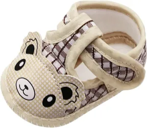 Infant Baby Girls Boys Canvas Shoes Soft Sole Newborn Slip On Crib Sandals Cute Cartoon First Walking Shoes