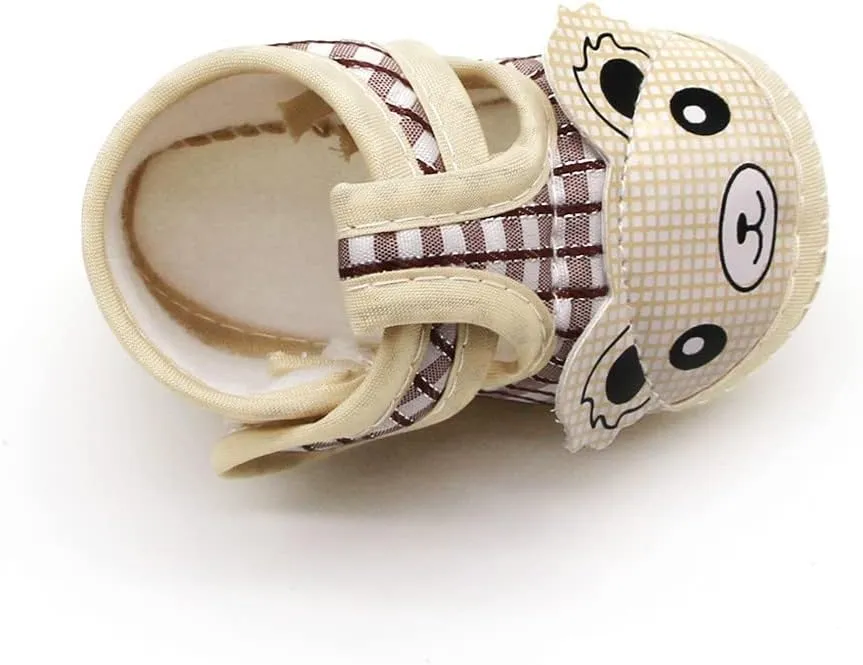 Infant Baby Girls Boys Canvas Shoes Soft Sole Newborn Slip On Crib Sandals Cute Cartoon First Walking Shoes