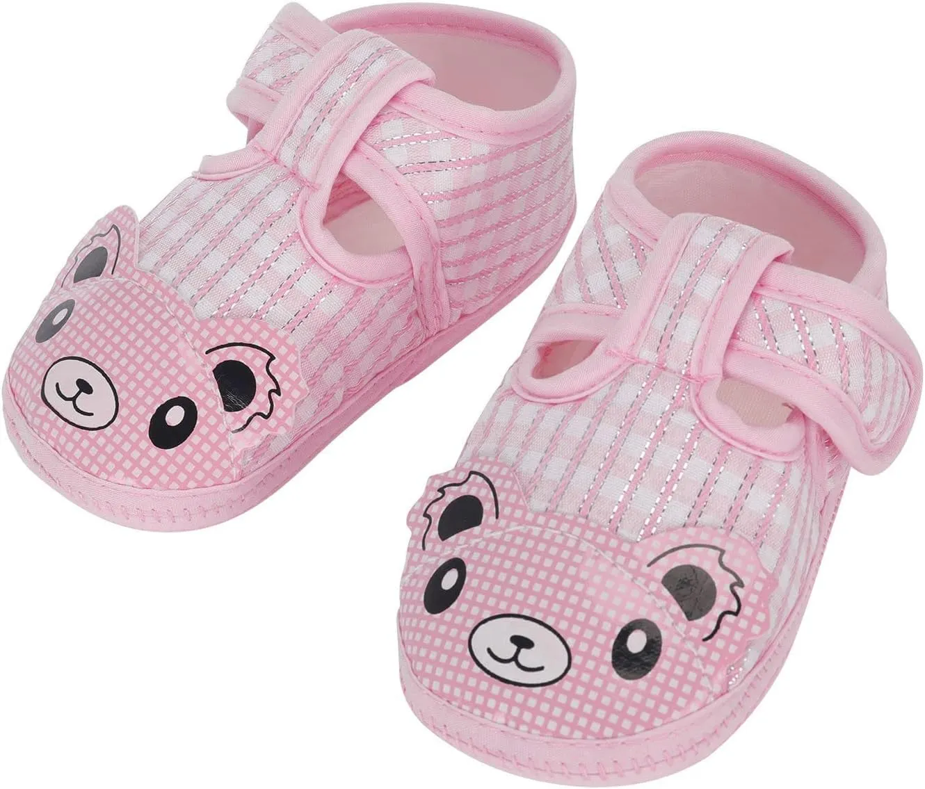 Infant Baby Girls Boys Canvas Shoes Soft Sole Newborn Slip On Crib Sandals Cute Cartoon First Walking Shoes